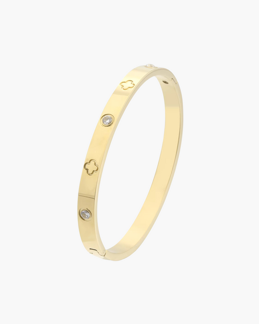 Elegant 18k Gold Plated Stainless Steel Bangles for Women - Stylish Fashion Jewelry Bracelets