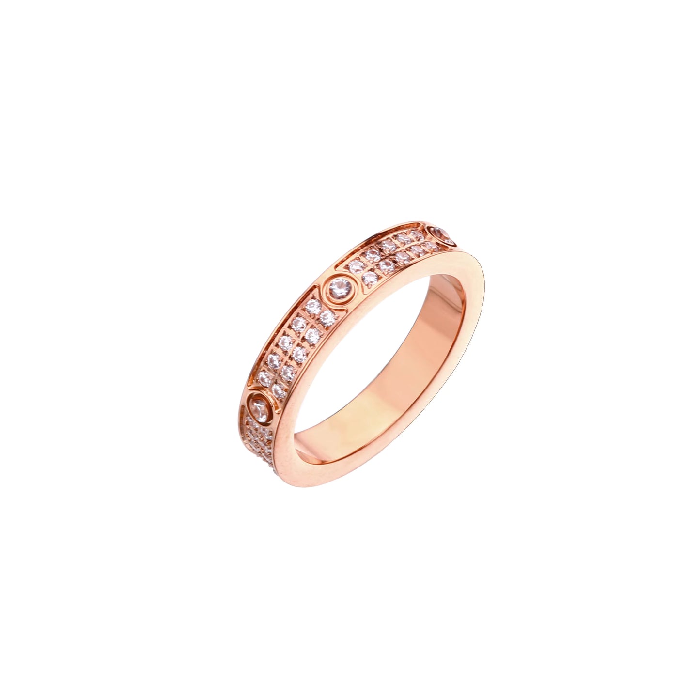 Luxury 18k Gold-Plated Zircon Star Diamond Ring – Stainless Steel Elegance for Engagement & Fashion