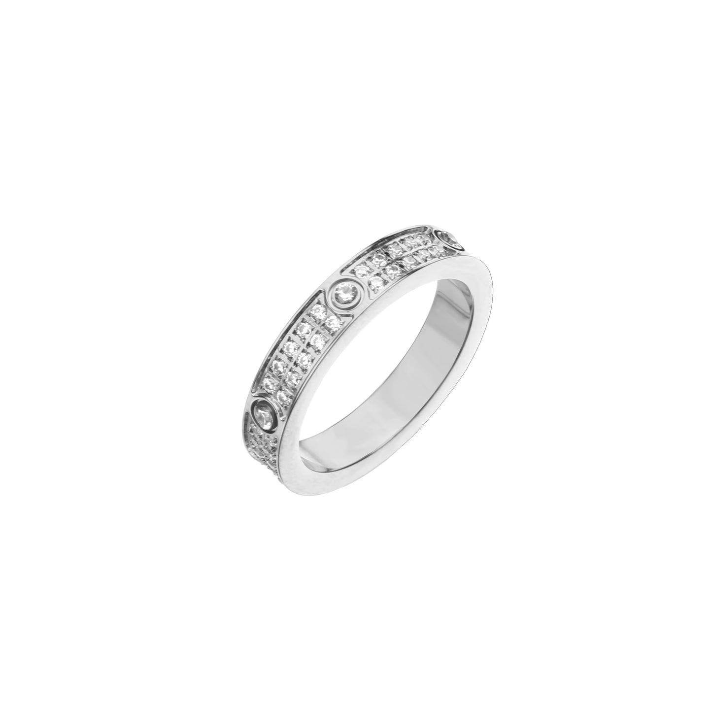 Luxury 18k Gold-Plated Zircon Star Diamond Ring – Stainless Steel Elegance for Engagement & Fashion
