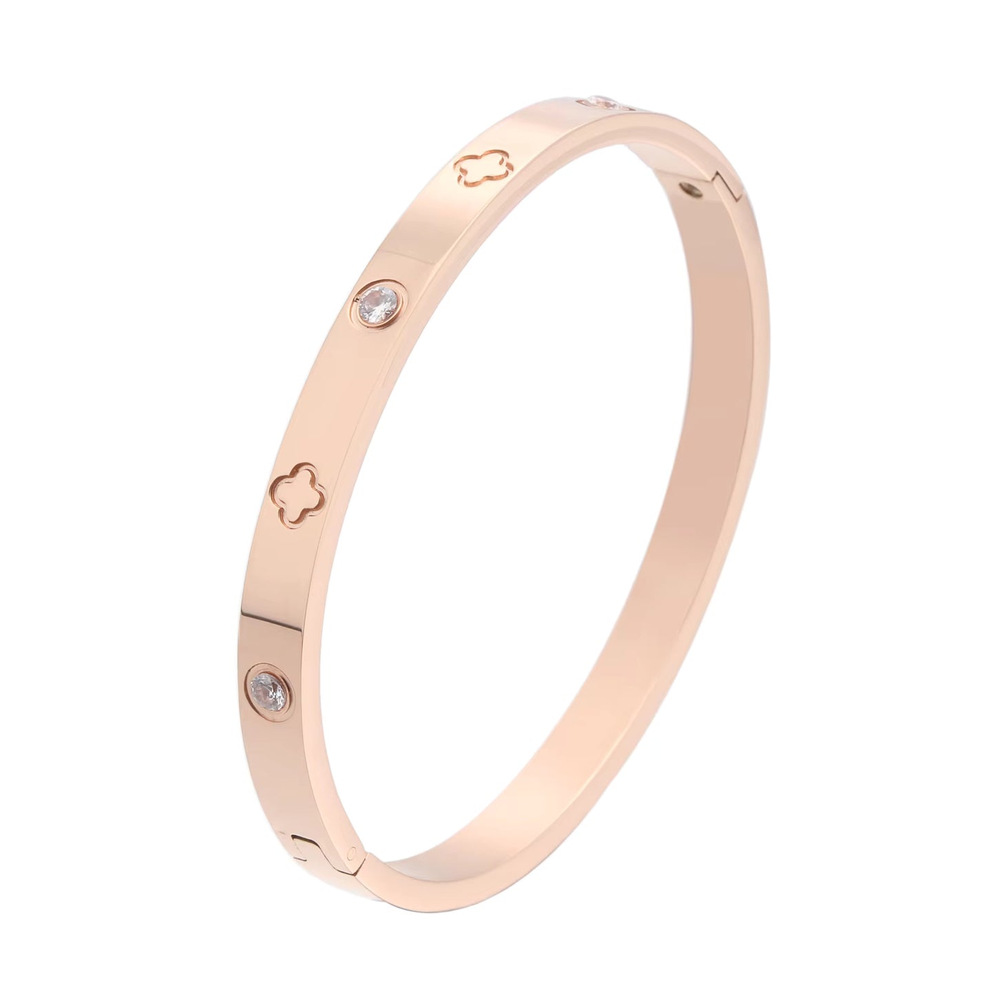 Elegant 18k Gold Plated Stainless Steel Bangles for Women - Stylish Fashion Jewelry Bracelets