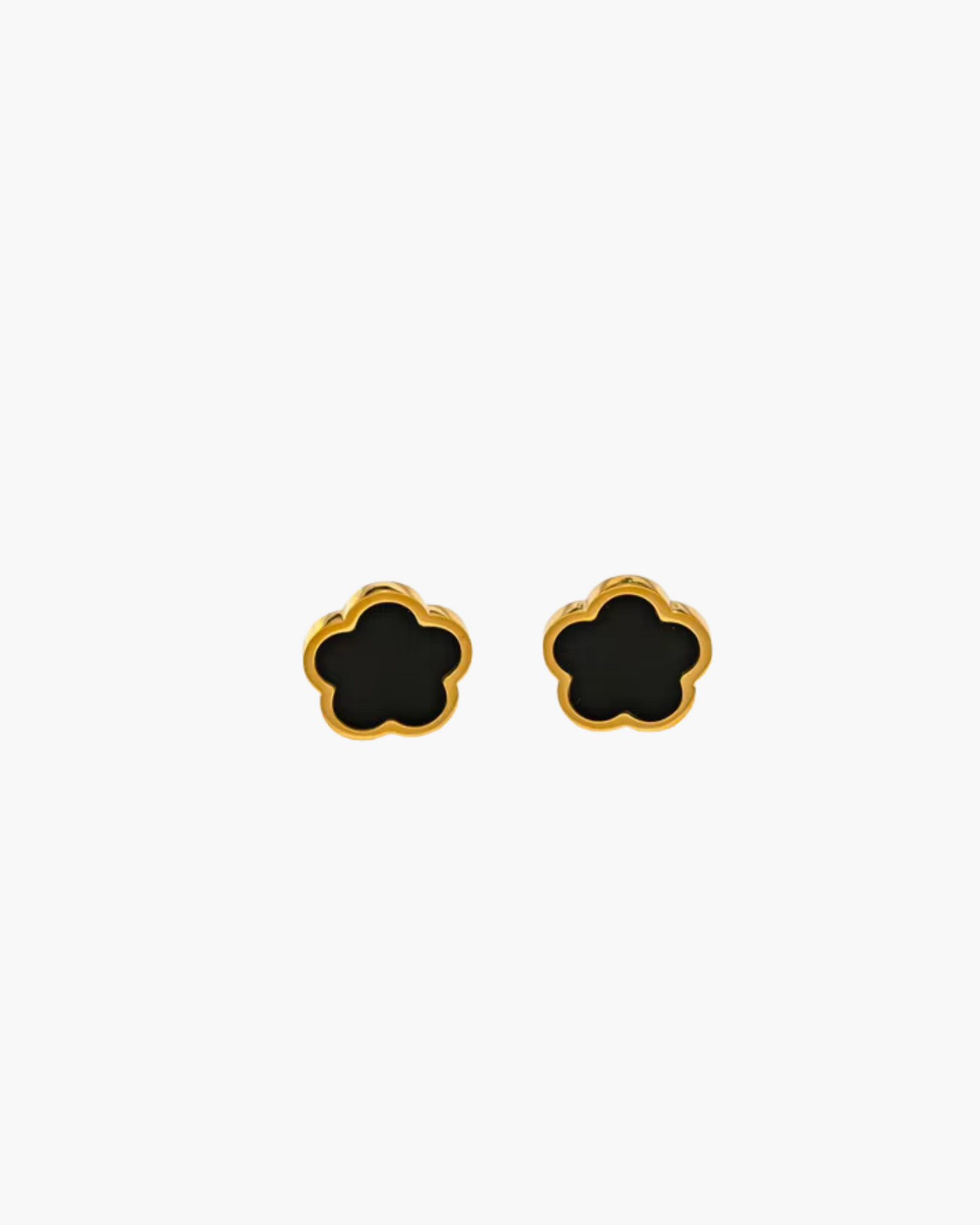 Lucky Charm Earrings – 18K Gold Plated Stainless Steel Five-Leaf for Women, Waterproof and Elegant