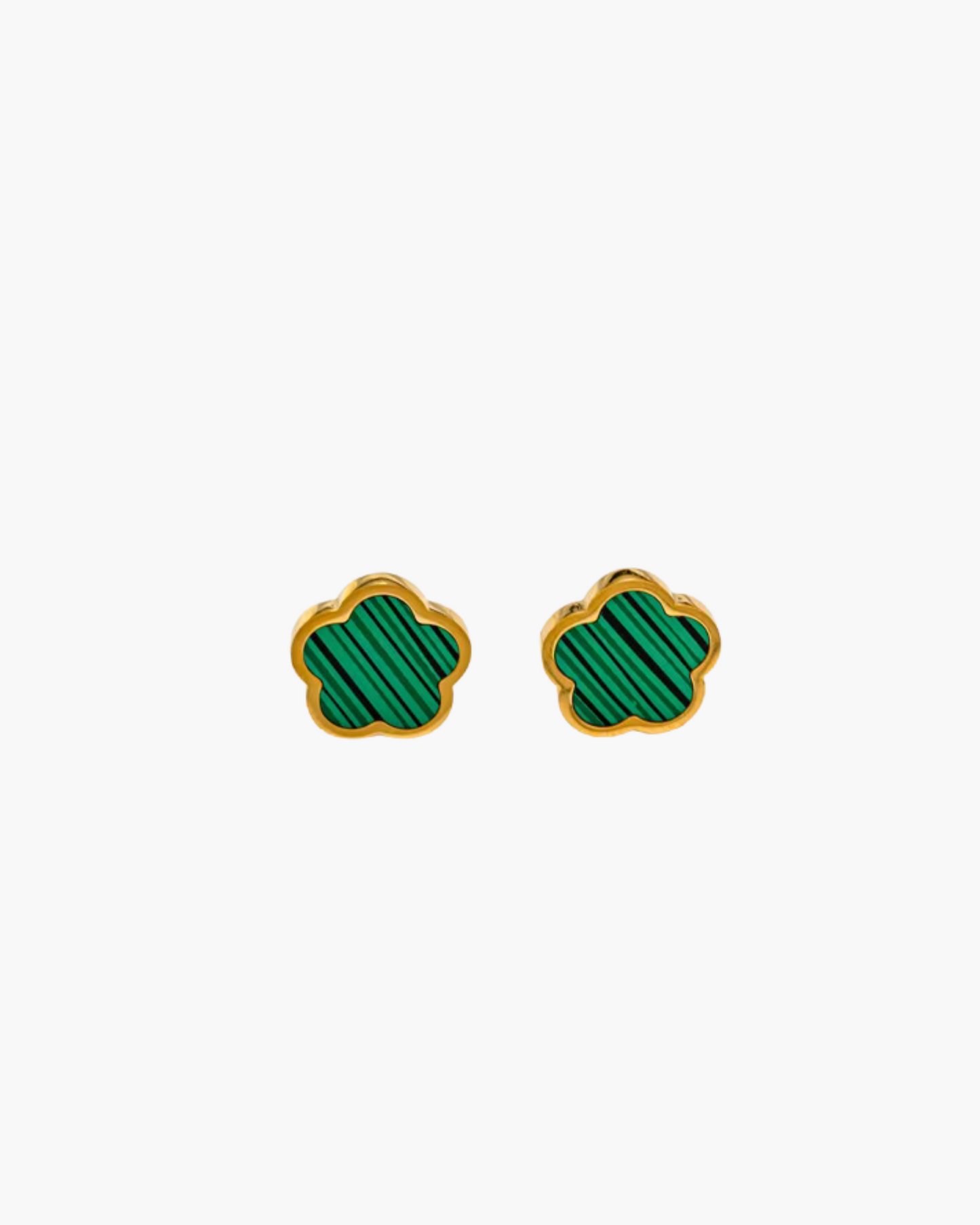 Lucky Charm Earrings – 18K Gold Plated Stainless Steel Five-Leaf for Women, Waterproof and Elegant