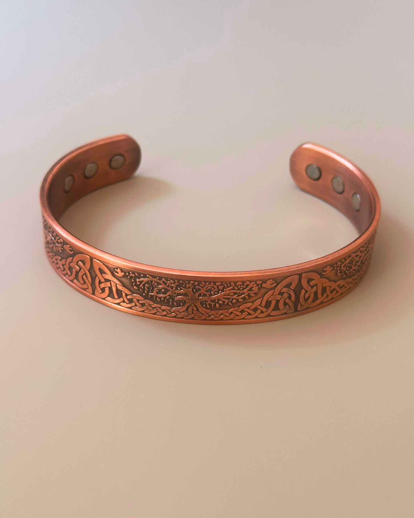 99.9% Pure Copper BioMagnetic Life Tree Cuff Bracelet - Unisex Fashion Jewelry for Men & Women