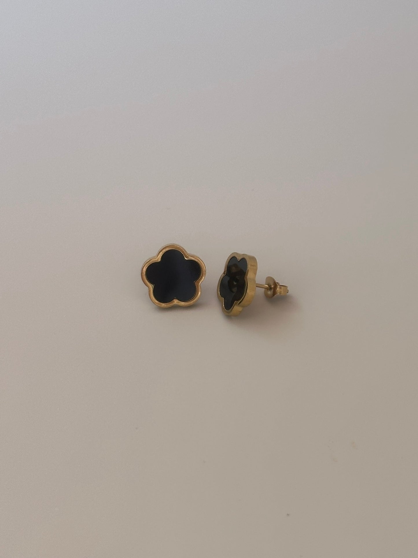 Lucky Charm  Earrings – 18K Gold Plated Stainless Steel Five-Leaf for Women, Waterproof and Elegant
