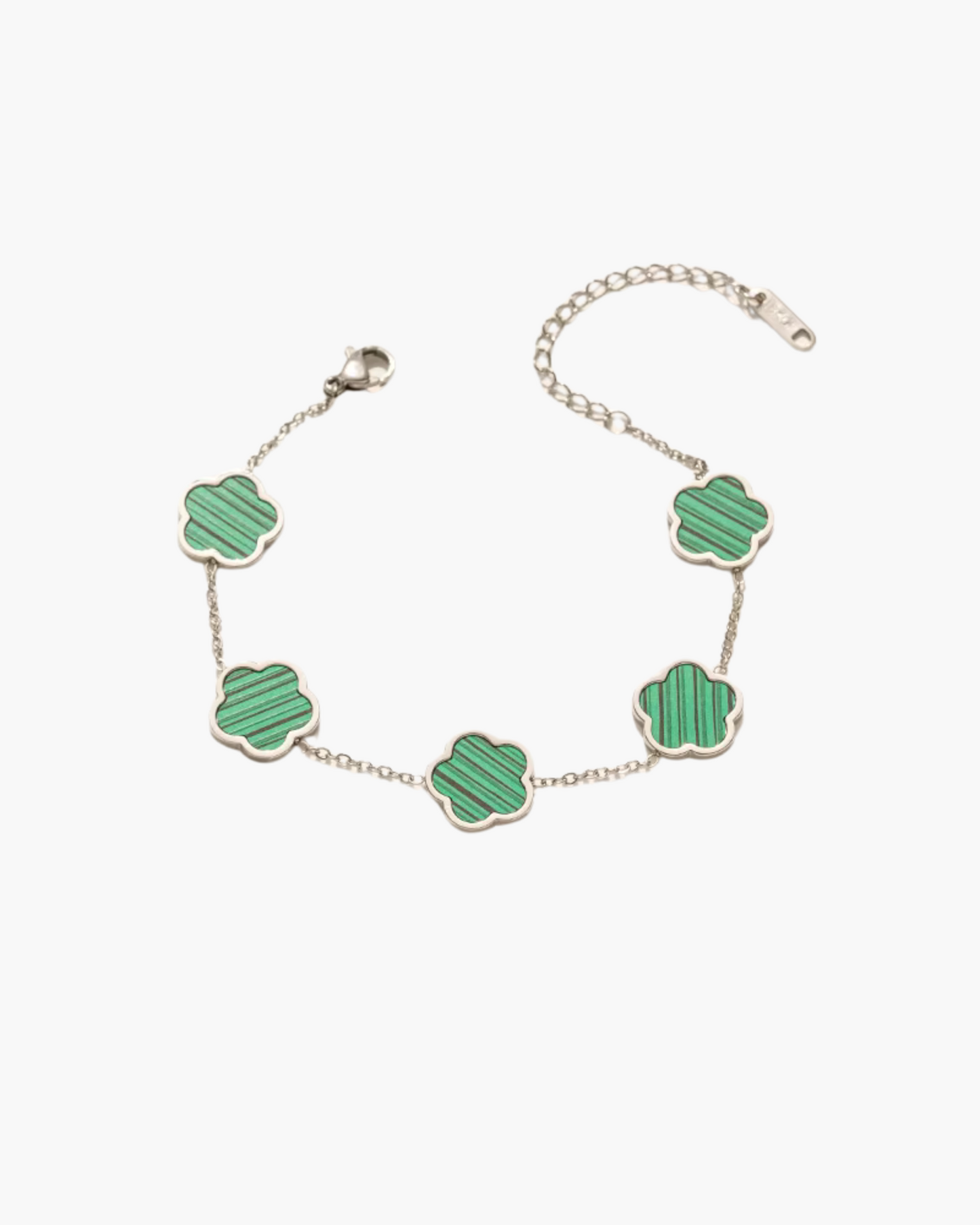 Eternal Grace 18K Gold Plated Waterproof Bracelet Set – Five Leaf Lucky Charm Jewelry for Women