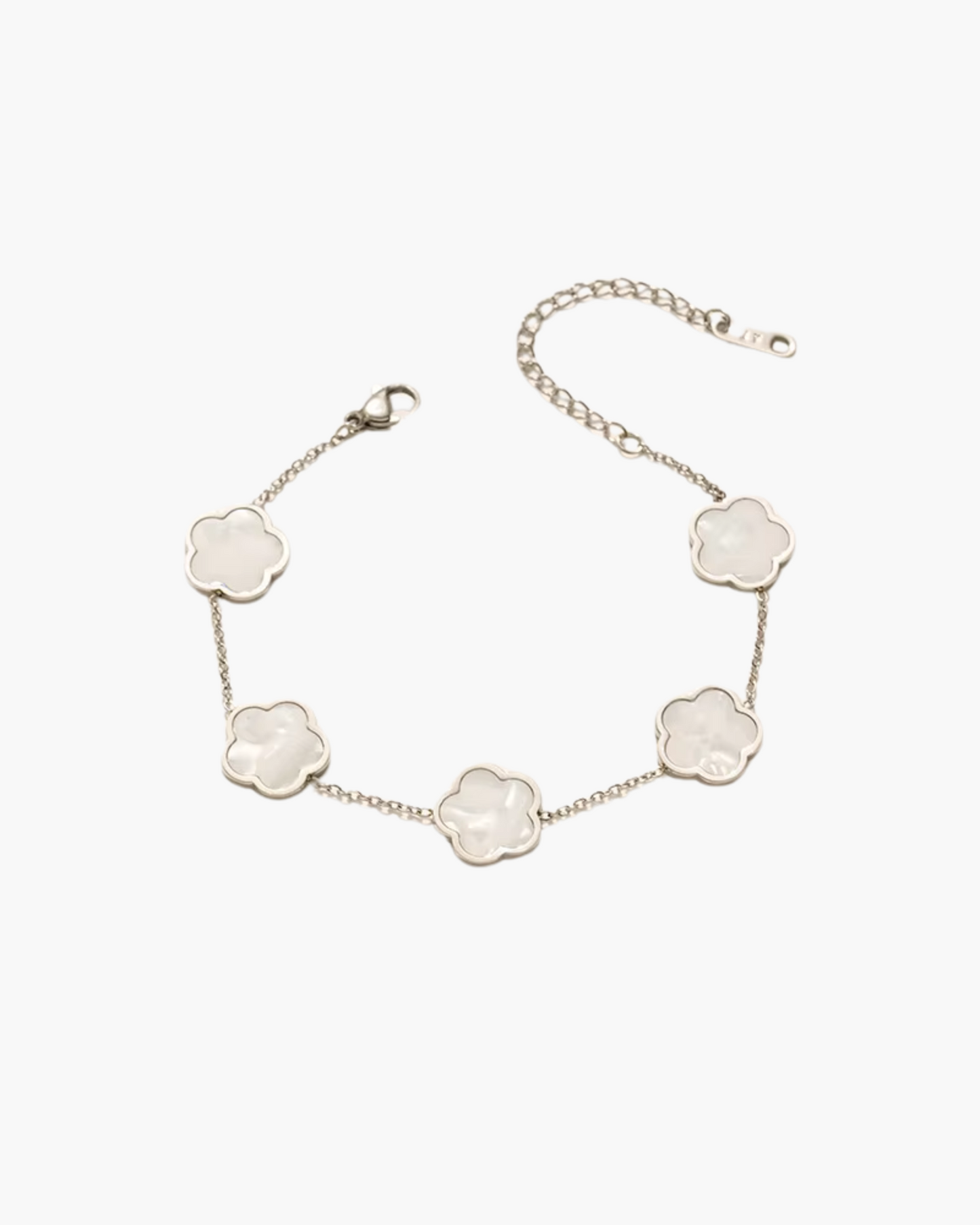 Eternal Grace 18K Gold Plated Waterproof Bracelet Set – Five Leaf Lucky Charm Jewelry for Women