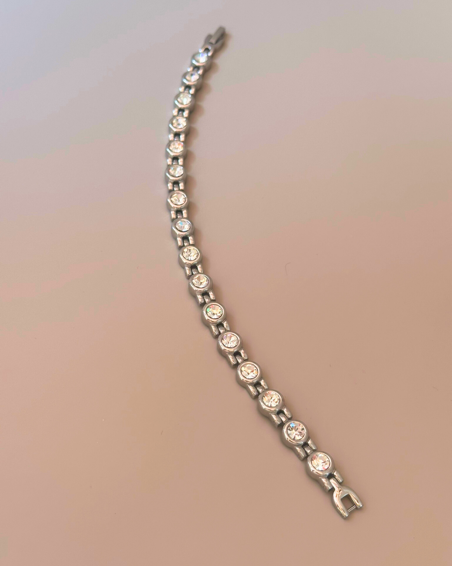 Crystal Link Bracelet for Women - Stainless Steel Magnetic Arthritis Relief Jewelry