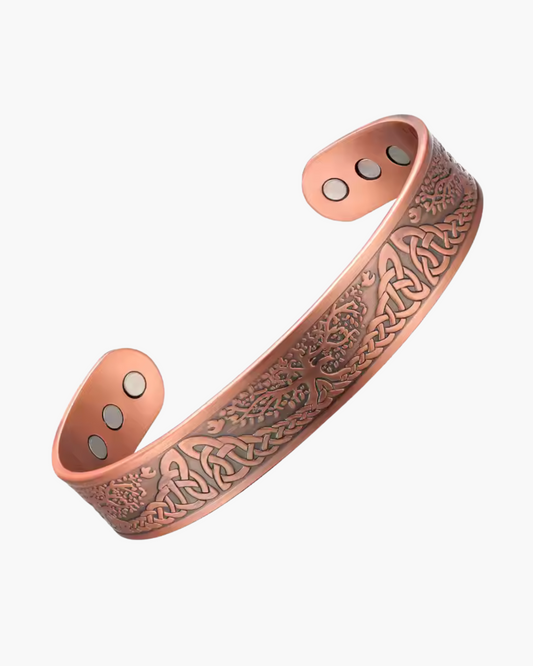 99.9% Pure Copper BioMagnetic Life Tree Cuff Bracelet - Unisex Fashion Jewelry for Men & Women